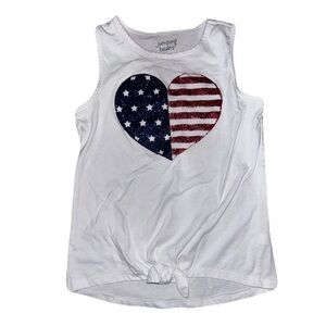 🔥NEW Kids Jumping Beans White Sleeveless Heart Top